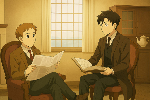 新聞を読む