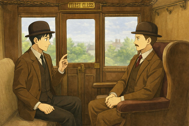 車窓を見る