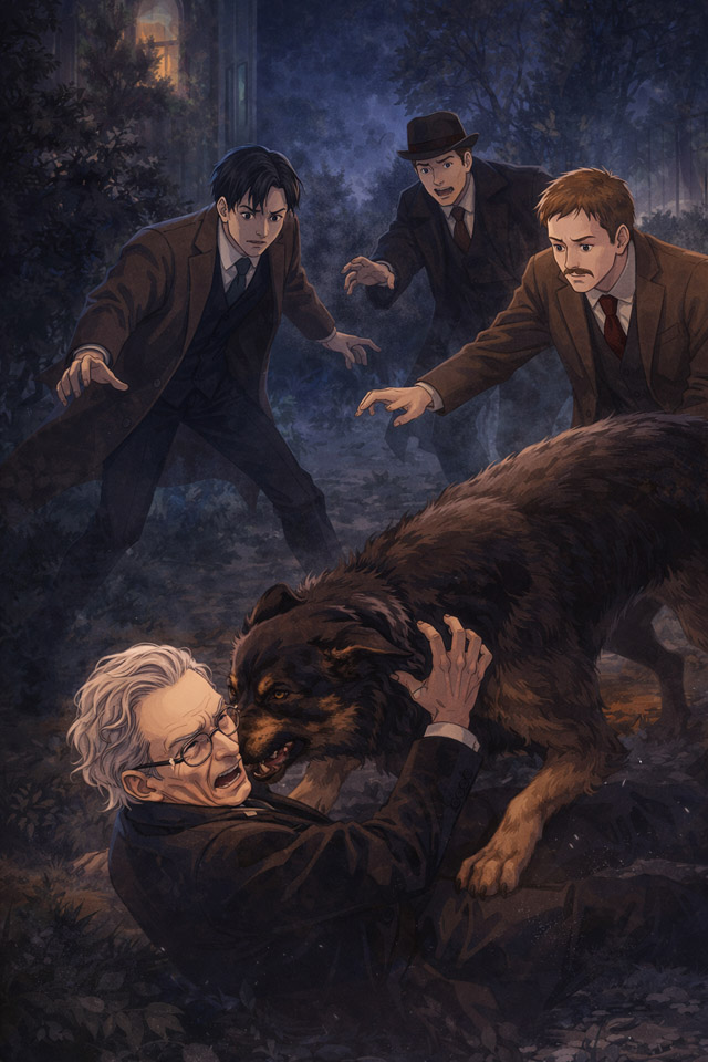 犬が襲う